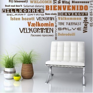 Vinilo bienvenido idiomas